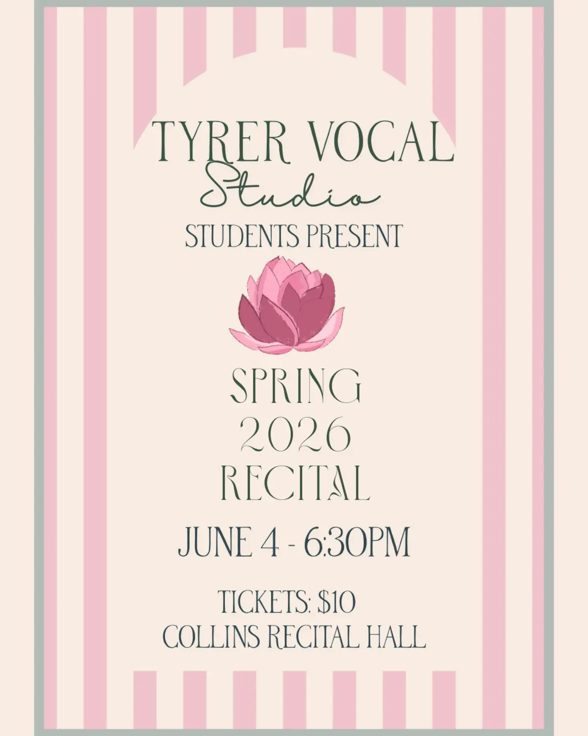 Spring Recital 2026 event poster